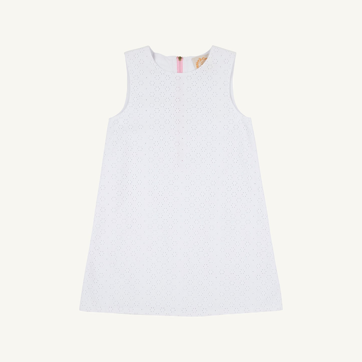 Sleeveless White Eyelet Betts Bow Dress