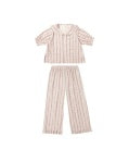 RUFFLE PAJAMAS || CANDY CANE STRIPE