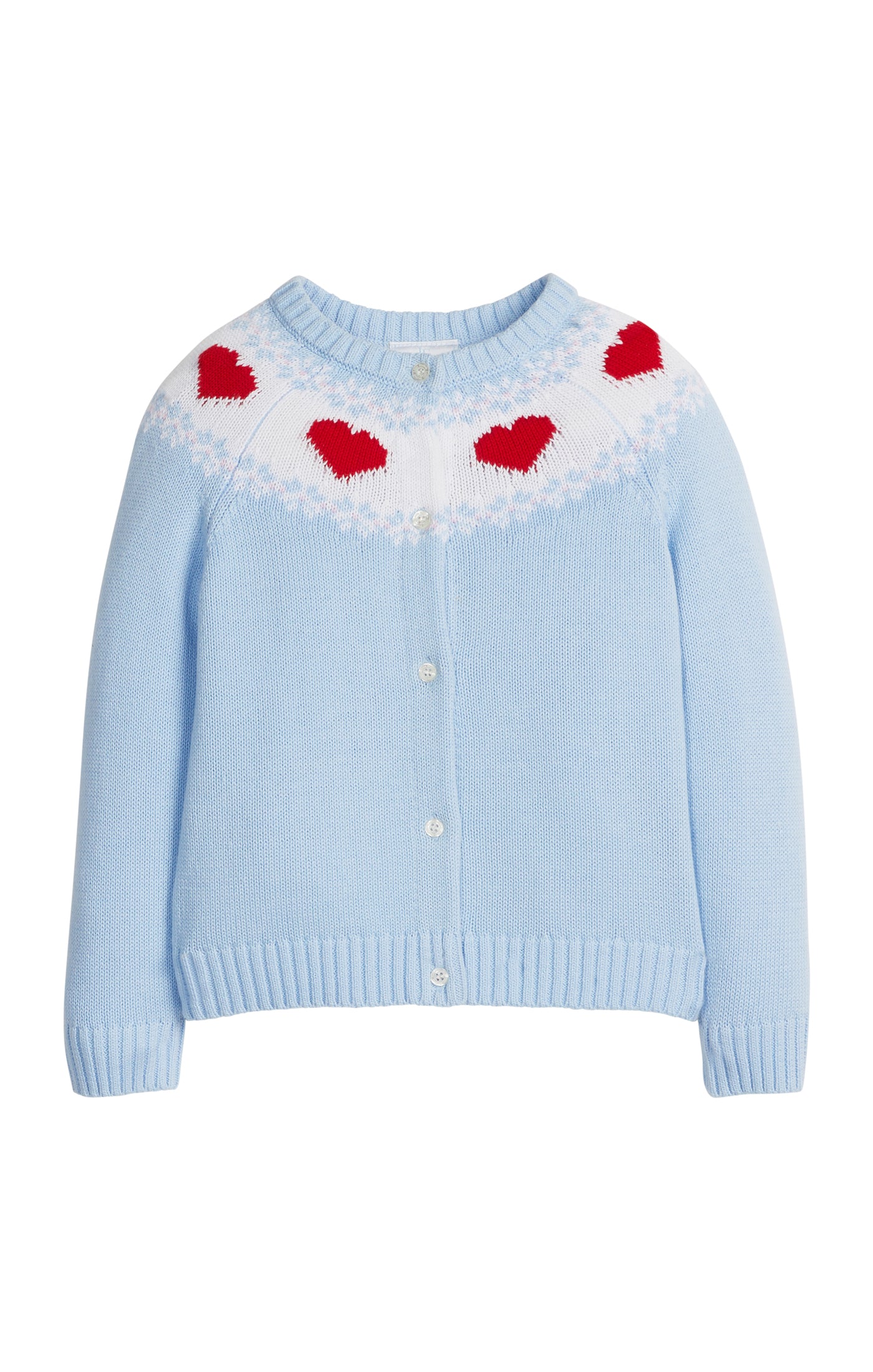 Fair Isle Cardigan - Red Hearts