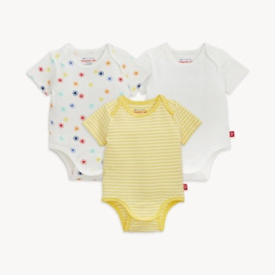 Cloudstretch Bodysuit Bundle 3 Pck Ylw Multi