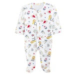 Tea Party Print Zip Footie