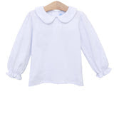 Peter Pan Collar Top- White
