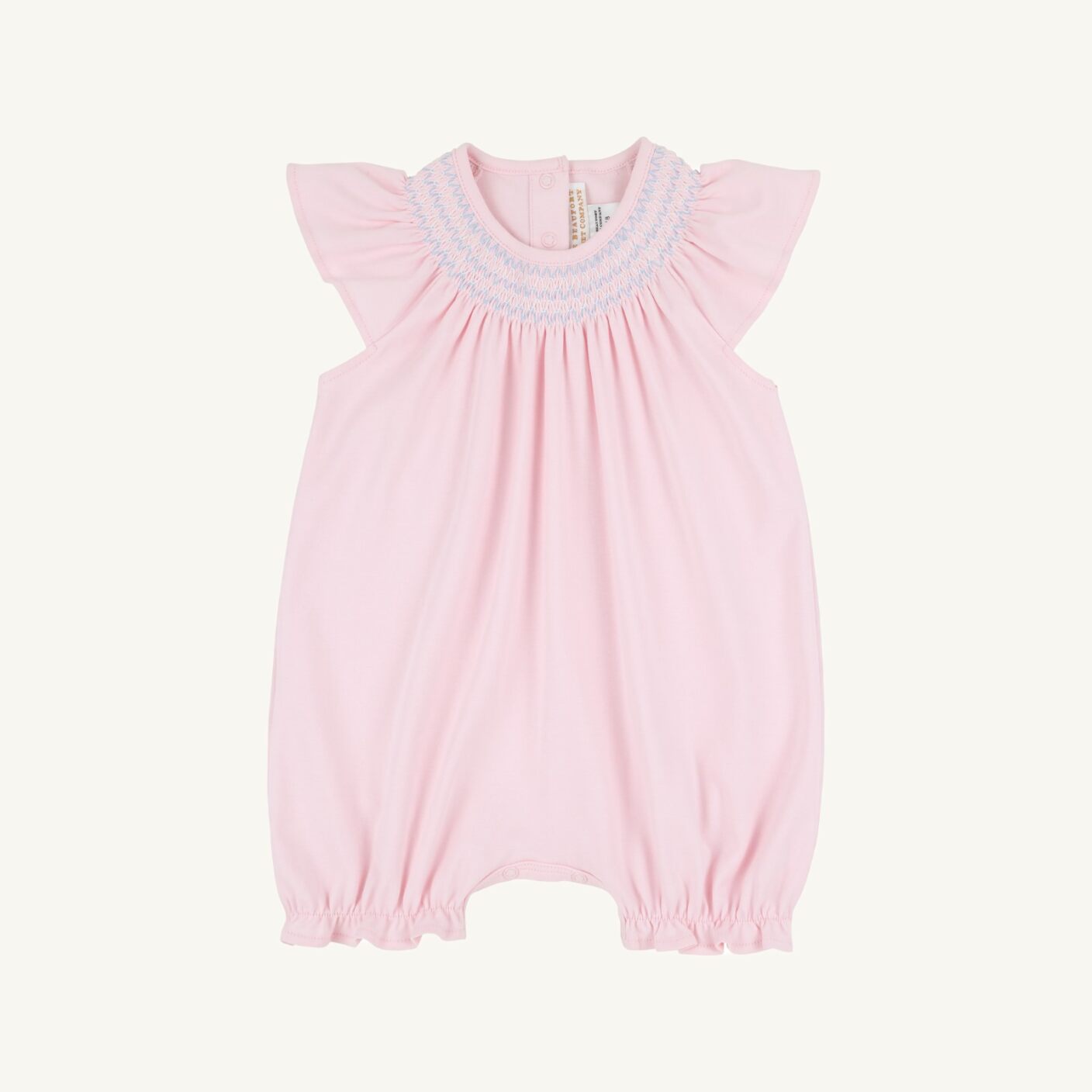 Sandy Smocked Romper-Pink/Blue