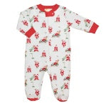 Santa's Golf Print Printed Zip Footie