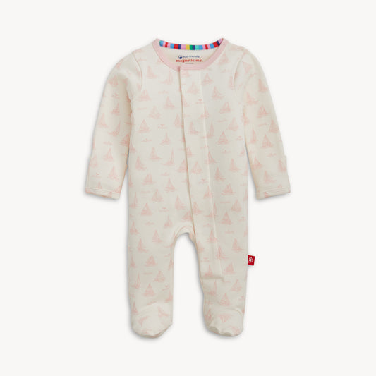 Tiny Tides Pink Magnetic Footie