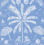 Palms And Parasols Ocean Napkin
