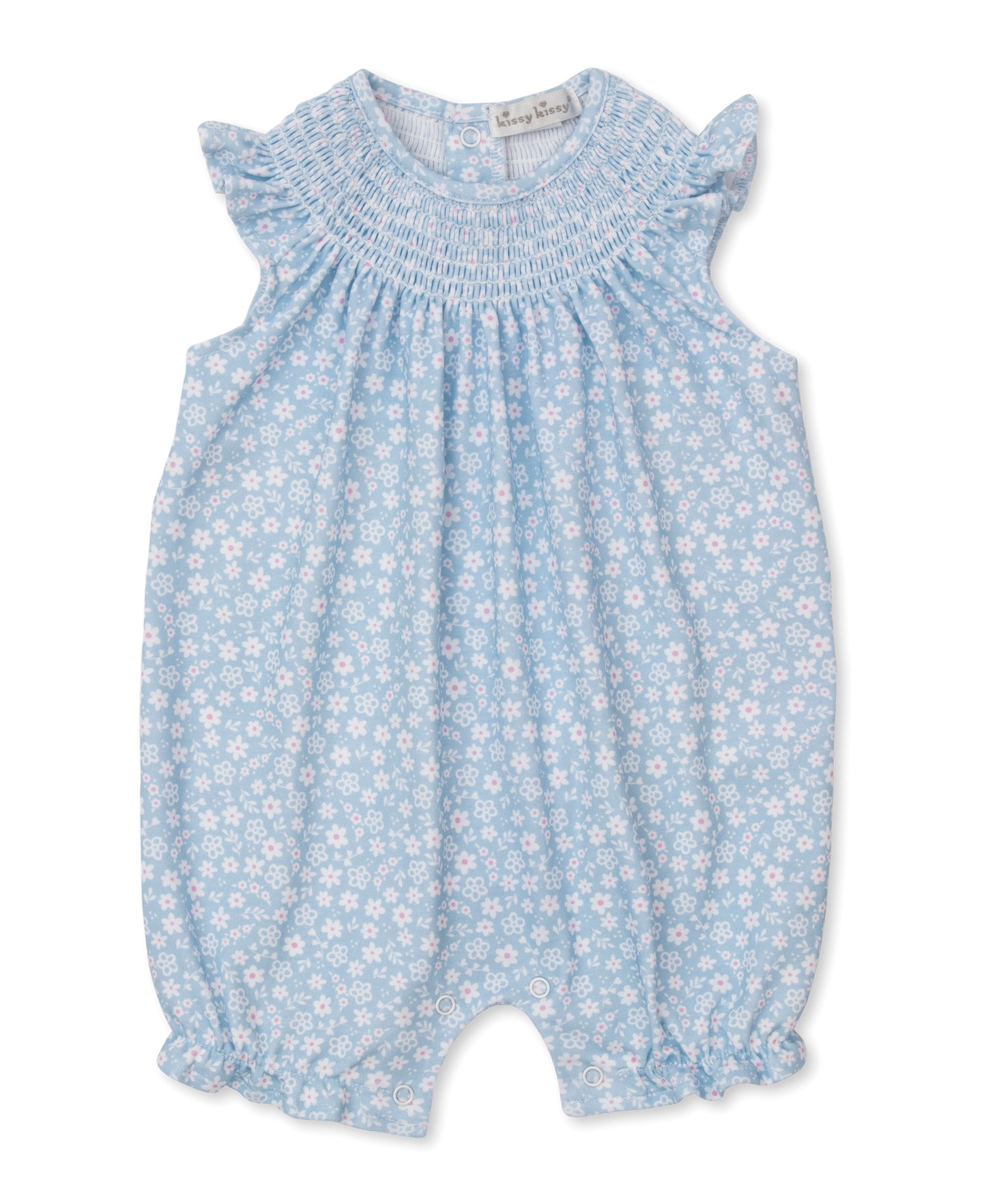 Blue Flower Sleeveless Playsuit  - Fall In Bloom