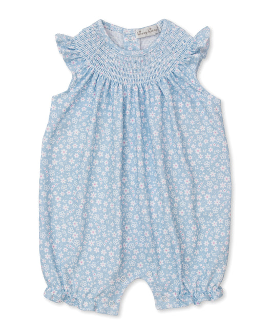 Blue Flower Sleeveless Playsuit  - Fall In Bloom