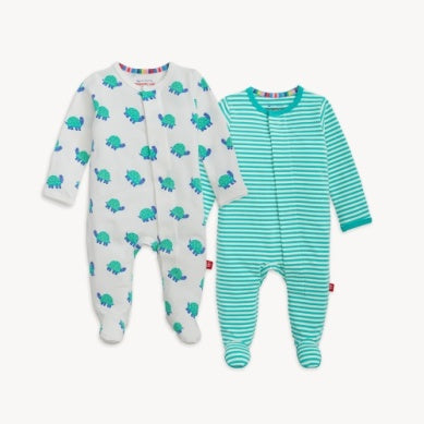 Cloudstretch Footie Bndl 2 Pck Grn Mlt Turtle