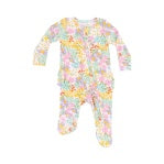 Amelia Floral 2 Way Ruffle Zipper Footie