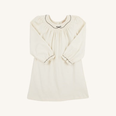 Long Sleeve Sandy Smocked Dress - Pima Palmetto Pearl