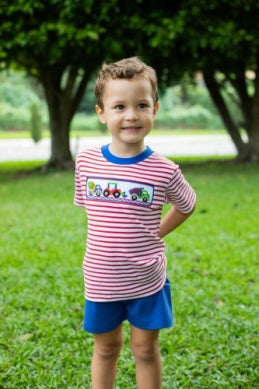 Harry's Smocked Play Tee and Short Set - Construction