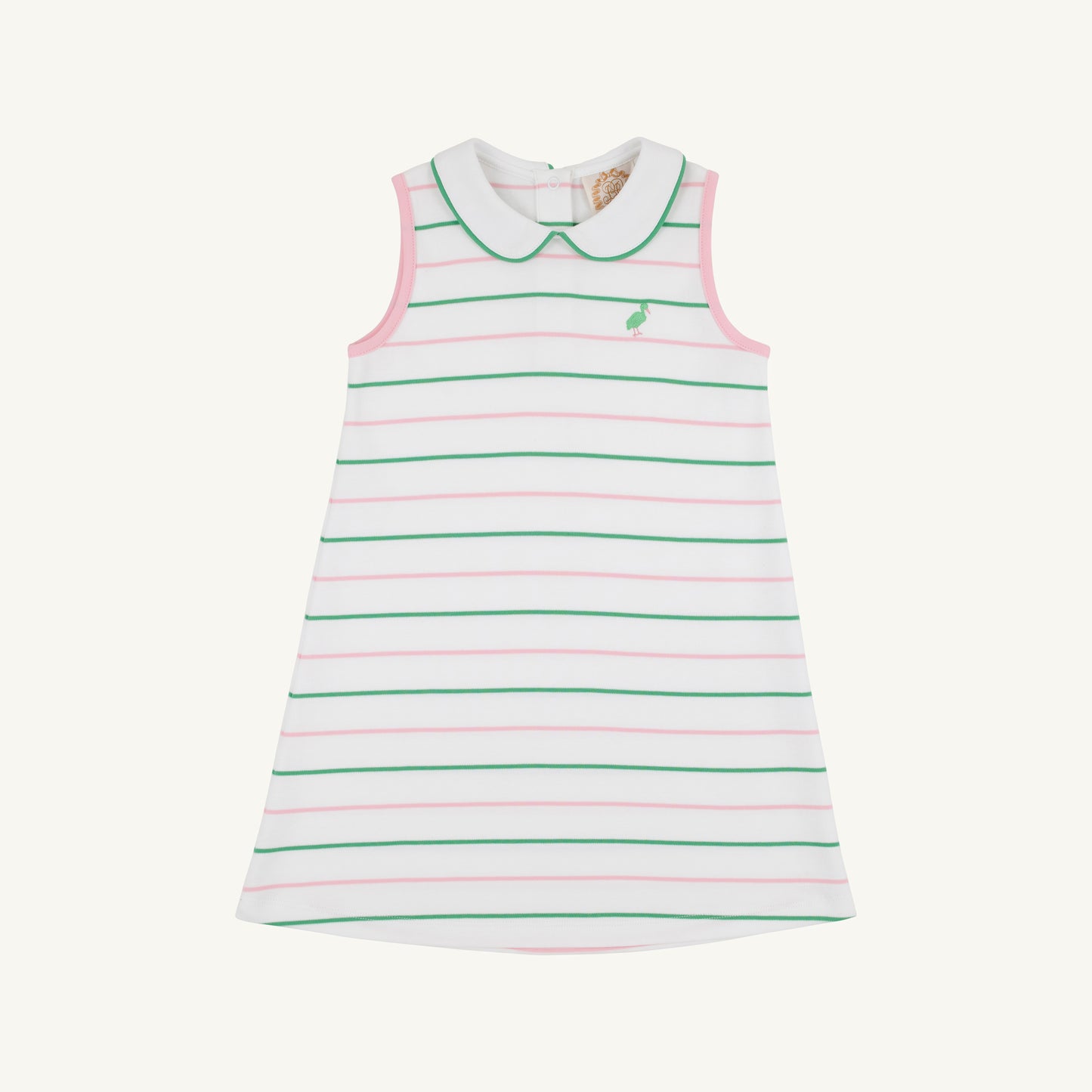 Sleeveless Maude's Peter Pan Collar Dress - Tradd Street Stripe