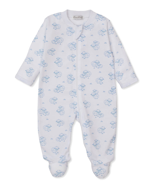 Sweet Sheep Blue Footie w/ Zip