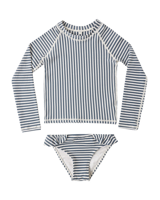 Maryn Rashguard Set Navy Stripe