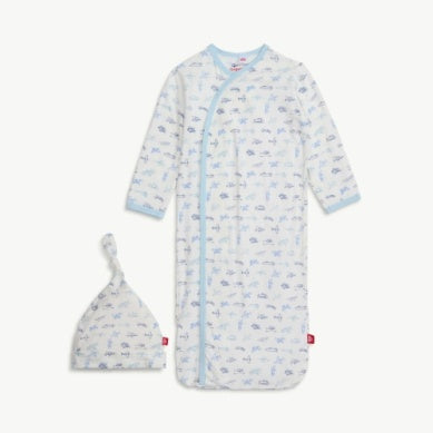 Airplanes Gown + Hat Set