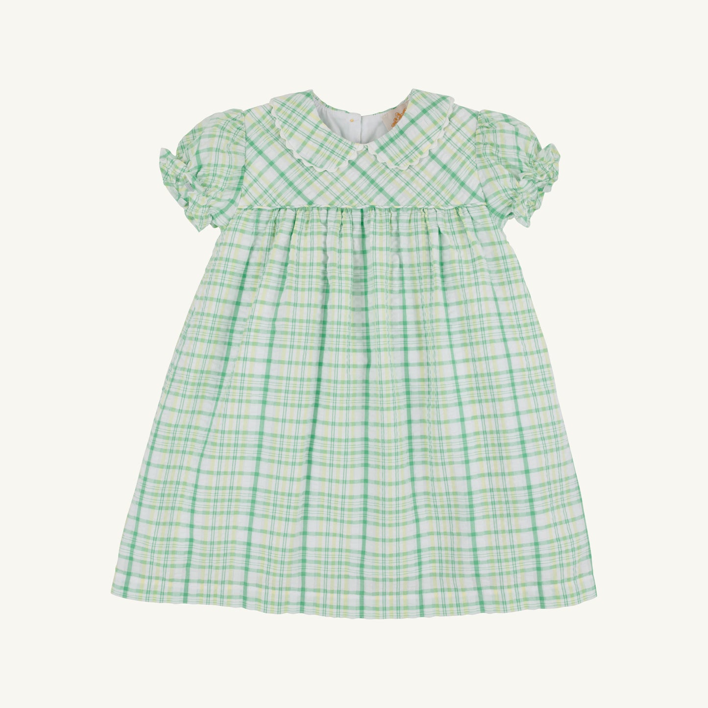 Holly Day Dress Seersucker - Gibson Island Green