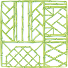 Bamboo Screen Moss Green Plate