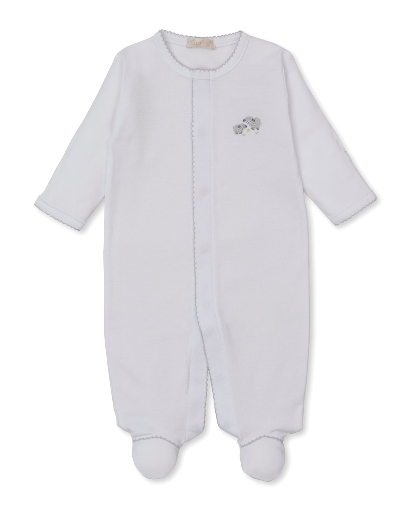 Premier Sweet Sheep Footie Embroidered Silver