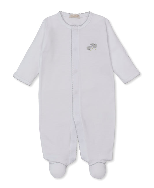 Premier Sweet Sheep Footie Embroidered Silver