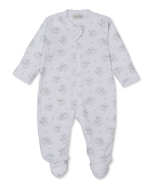 Sweet Sheep Silver Footie w/ Zip