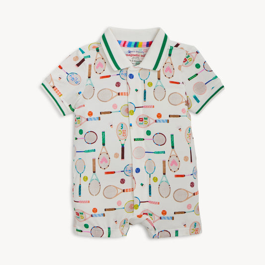 Love All Modal Magnetic Short Polo Romper