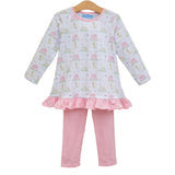 Puppy Pals Ruffle Pants Set