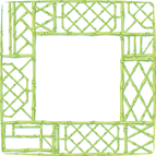 Bamboo Screen Moss Green Plate