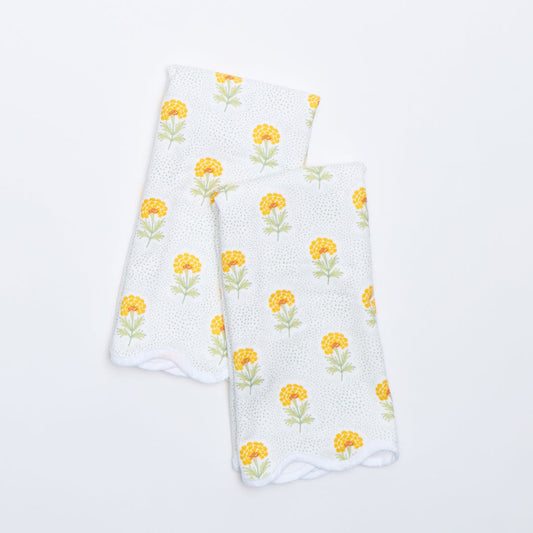 Scallop Kitchen Towel - Marigold - pair