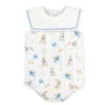 Bunny's Garden Printed Sailor Bib Bubble