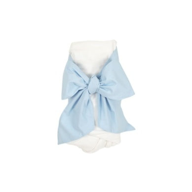 Bow Swaddle - Blue Seersucker