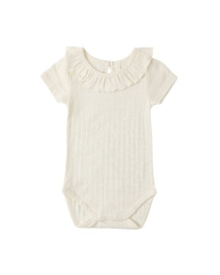 Ivory Ruffle Collar Bodysuit