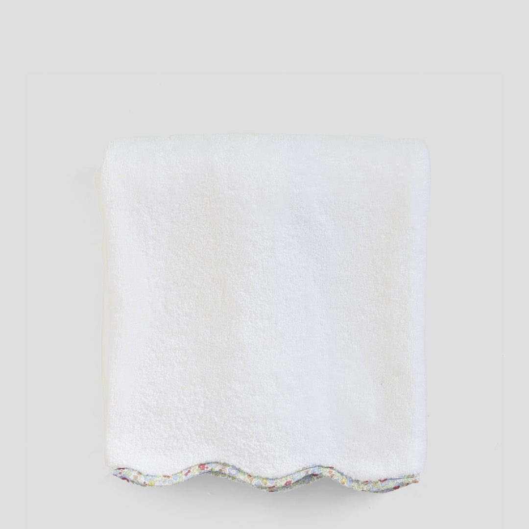Scallop Bath Towel piped with Liberty London