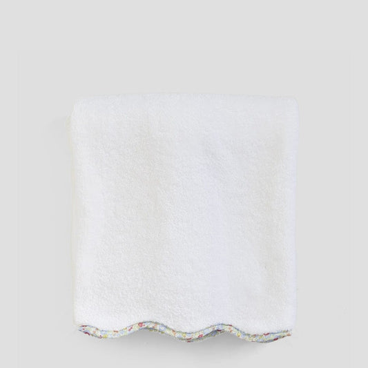 Scallop Bath Towel piped with Liberty London