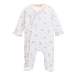 Counting Baby Sheep Pink Print Zip Footie