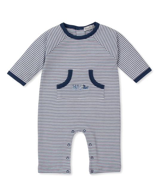 Puppy Park Fun Navy Stripe Playsuit