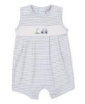 Blue Stripe Fairway Slvless Playsuit
