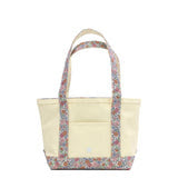 Mini Tote - Coated Canvas with Garden Floral Trim