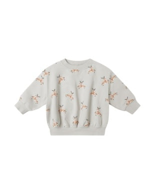 Relaxed Fleece Sweatshirt-Reindeer