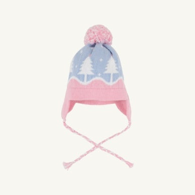 Parrish Pom Pom Hat - Beale Street Blue/Palm Beach Pink/Trees