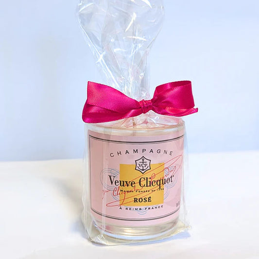 Clear Veuve Rose Candle Palo Santo