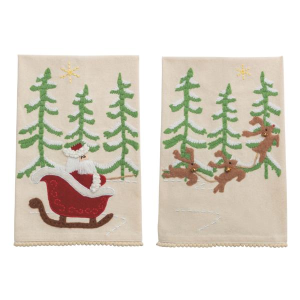Santa Applique Towel Set