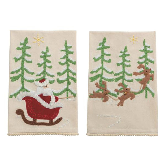 Santa Applique Towel Set