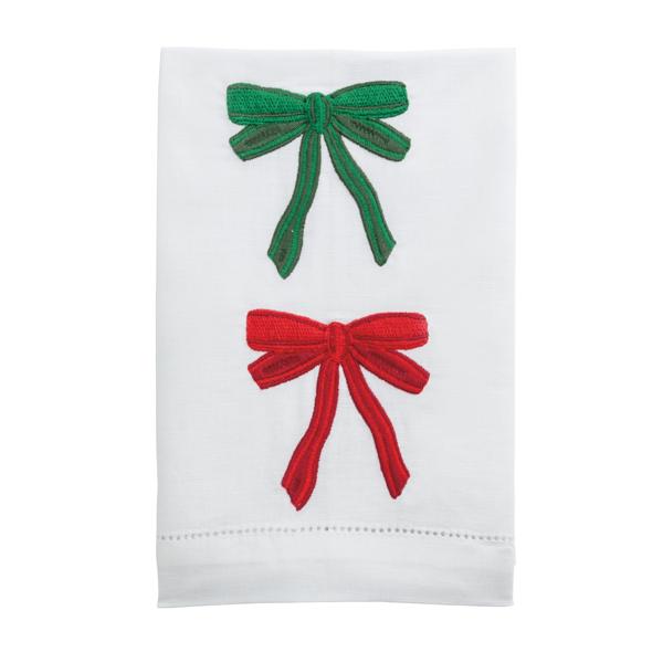Two Bows Embroidered Towel