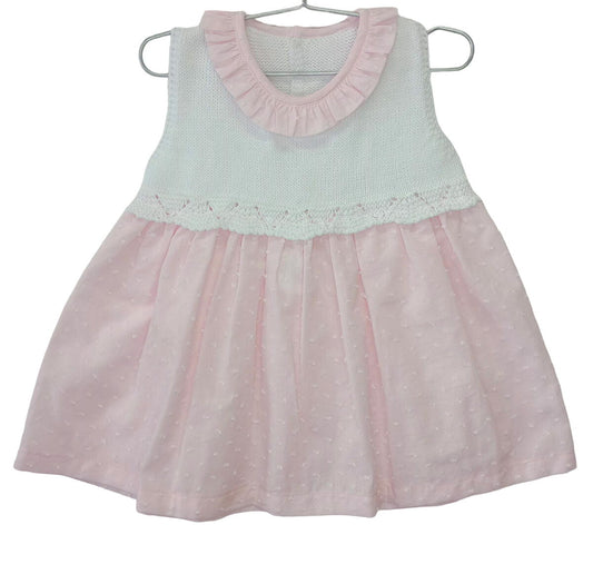 Pink Dress with White Dots