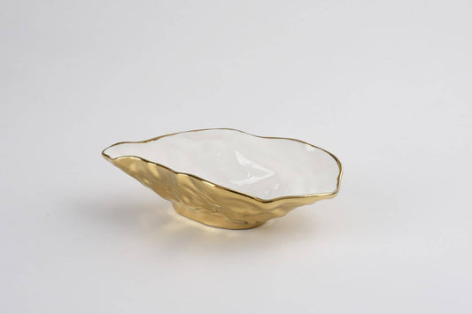 Small Gold Oyster Bowl