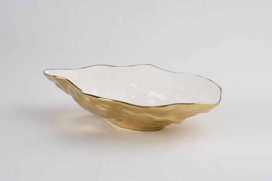 Medium Gold Oyster Bowl