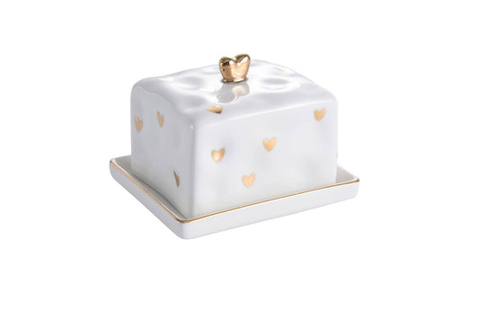 Heart Covered Butter Dish