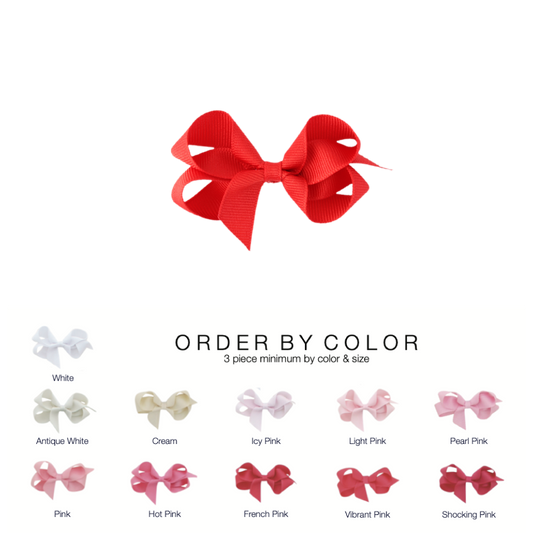 3" Grosgrain Bow by Color